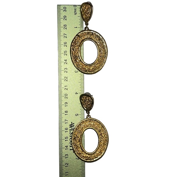 Elegant vintage Park Lane Jewelry Gold tone fashion Drop Earrings Never Worn - Picture 3 of 3